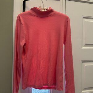 J. Crew womens mock turtleneck coral size L